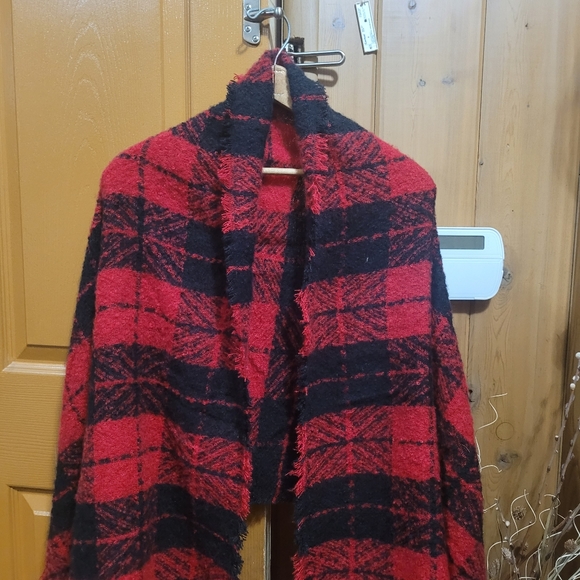 💜 New Plaid Long Bias Scarf - Picture 3 of 5